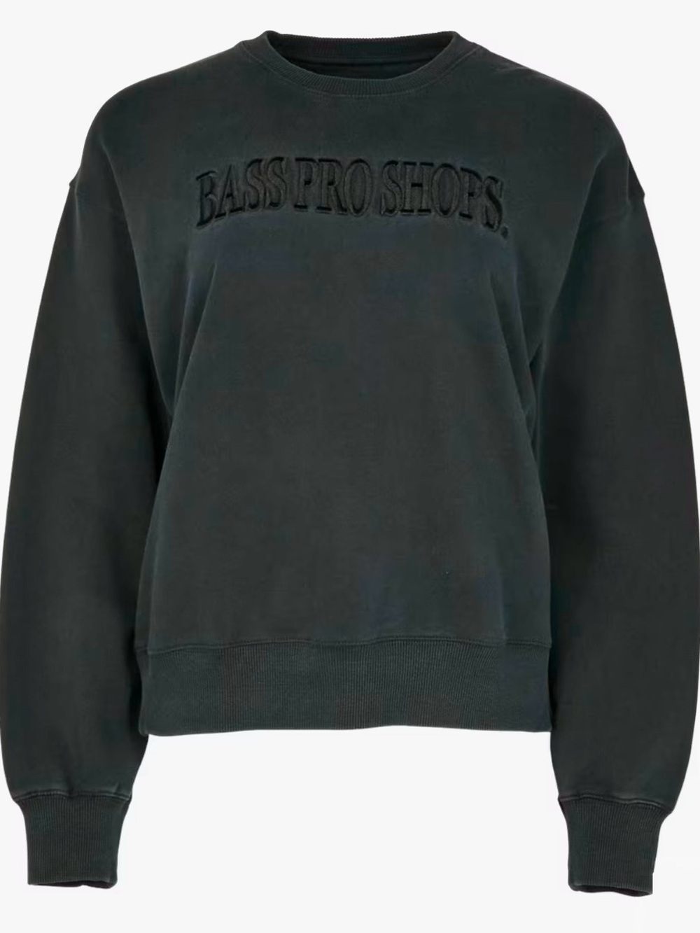 Bass Pro Shops Embroidered Crew-Neck Sweatshirt - Black